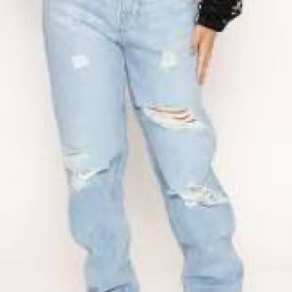 Straight Leg - Jeans - Light Blue Wash - 7 - Fashion Nova